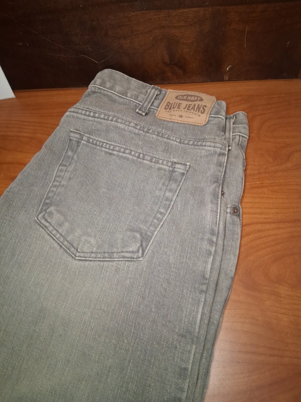 Old Navy Men's Gray Bootcut Jeans De-Luxe 36x34